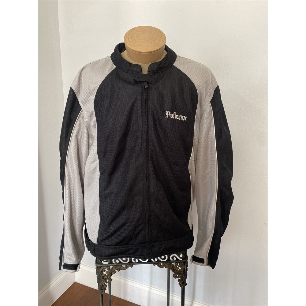 Pokerun‎ By Fieldsheer Mens Motorcycle Jacket Mesh Padded, Waterproof Size L